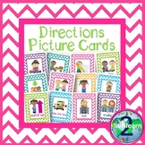 Illustrated Classroom Directions Picture Cards for Young L
