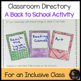 Classroom Directory (Back to School)