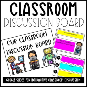 Preview of Classroom Discussion Board (Google Slides)