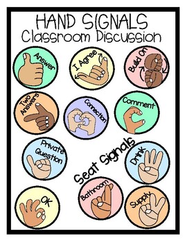 Preview of Classroom Discussion Hand Signals-Accountable Talk