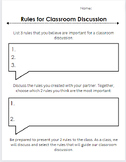 Classroom Discussion Rules Worksheet 100% Customizable Can