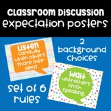 Classroom Discussion Rules or Expectations Posters