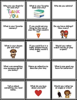 Classroom Discussion Starters by Speaking Special | TpT