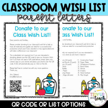 Editable Classroom Donation Printable Teacher Wish List -  Portugal