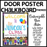 Classroom Door Decor Poster Customizable CHALKBOARD Theme