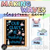 Classroom Door Display - Bulletin Board - Editable Labels 