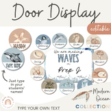 Classroom Door Display | Modern Ocean Coastal Vibes Decor 