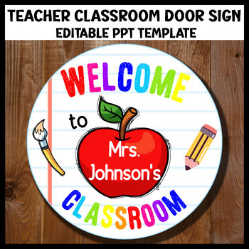 Preview of Classroom Door EDITABLE Teacher Name Sign Back to School Teacher Class Door Tag