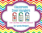 Classroom Door Hangers in Color and Black and White