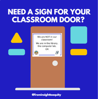 Preview of Classroom Door Sign - Where is your Class?