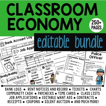 Preview of Classroom Economy EDITABLE Bundle: An Educational Classroom Management Tool
