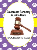 Classroom Economy Auction Item Tags (100% Free For The Teacher)