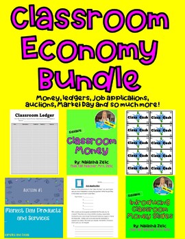 Preview of Classroom Economy Bundle: Class money, job applications, fun ways to use money!