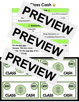 Preview of Classroom Economy - Financial Literacy Behaviour Management System