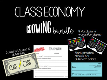 Preview of Classroom Economy Growing Bundle Class Cash