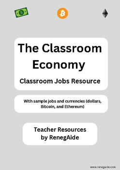 Preview of Classroom Economy Jobs Planning Sheets (Dollars, Bitcoin, and Ethereum)