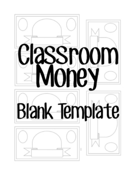 Preview of Classroom Economy Money Blank Template