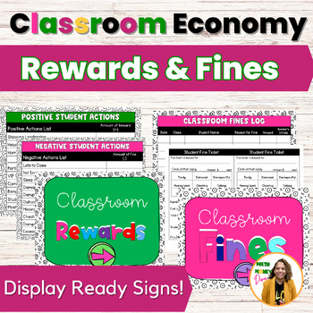 Preview of Classroom Economy Student Rewards and Fines