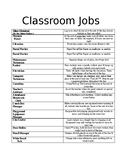 Classroom Economy System Student Jobs