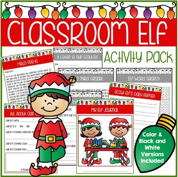 Classroom Elf Activity Pack by Kendra's Kindergarten | TPT