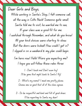 Classroom Elf - Introductory Letter by Kate Augustin | TPT