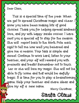 Classroom Elf Packet by Inspiring Firstie Hearts | TPT