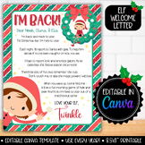 Classroom Elf Welcome Letter, Class Elves I'm Back Arrival