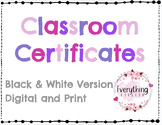 Classroom End of Year Awards/Certificates--Editable|Google