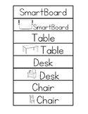 Classroom Enviornment Labels (with and without pictures)