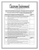 Classroom Environment Checklist