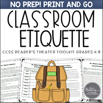 Preview of Classroom Etiquette Reader's Theater and Literature Toolkit