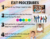 Classroom Exit Procedures Visual Poster