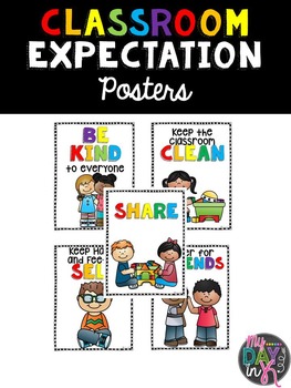 Classroom Expectation Posters by My Day in K | Teachers Pay Teachers