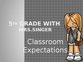 Preview of Classroom Expectation PowerPoint- Fully Editable
