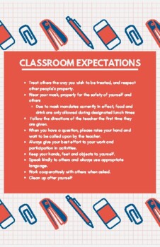 Classroom Expectations by Hailey Jenkins | TPT