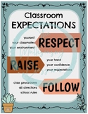 Classroom Expectations- BOHO poster