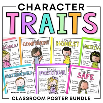 Preview of Classroom Expectations - Character Traits Posters