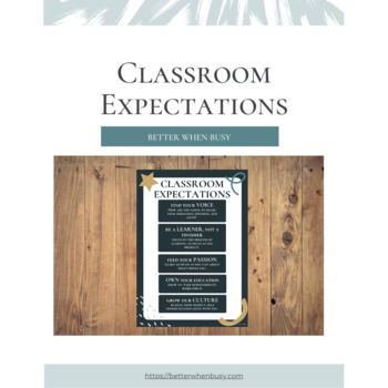 Preview of Gifted Classroom Expectations and Rules Resource (free)
