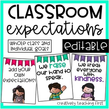 Classroom Expectations {posters} by Creatively Teaching First | TpT