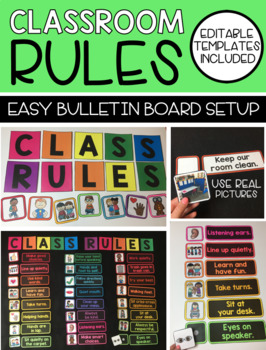 Preview of Classroom Expectations & Listening Rules (Interactive and Editable Template)