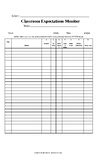 Classroom Expectations Monitoring Form