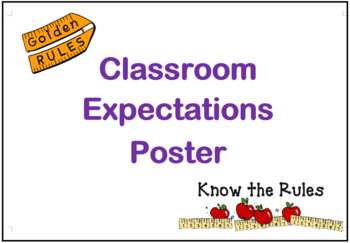 Preview of Classroom Expectations Poster