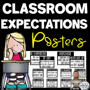 Classroom Expectations Posters by Martha's Resource Corner | TPT