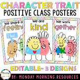 Classroom Expectations Posters - Positive Character Trait 