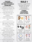 Classroom Expectations Posters with Teacher I-Statements a