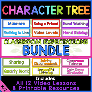 Preview of Classroom Expectations Video Lessons Bundle