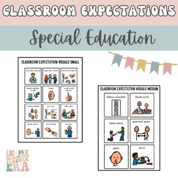 Preview of Classroom Expectations Visuals for Autism and Special Education