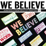 Classroom Expectations and Belief Subway Art: We Believe