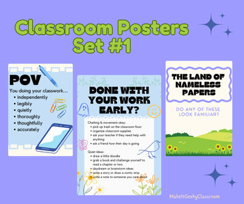 Preview of Classroom Expectations and Procedures Posters