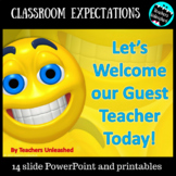 Classroom Expectations for Guest Teacher {Substitute}